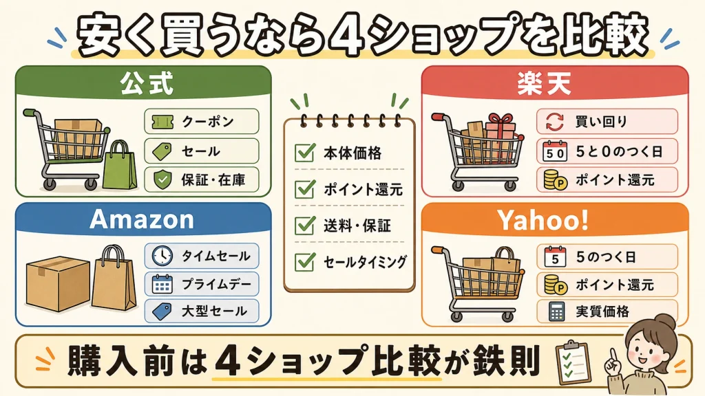 E7HとE8の購入先比較図解