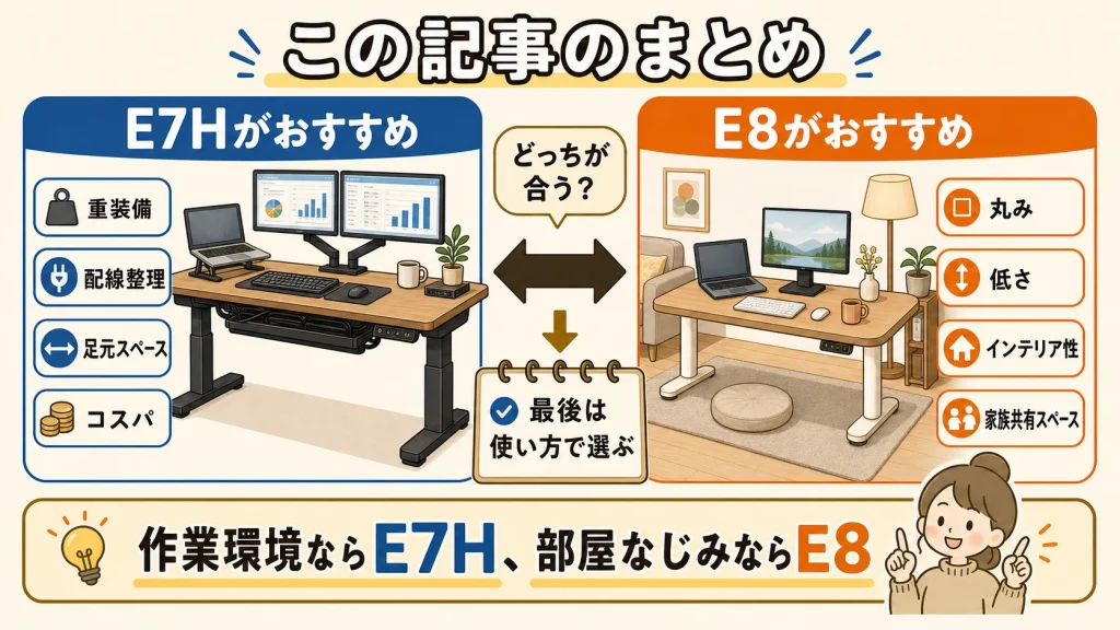 E7HとE8の記事まとめ図解