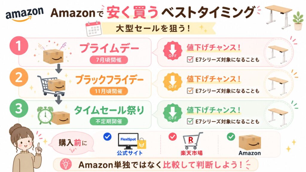 FlexiSpot Amazonセールの狙い方
