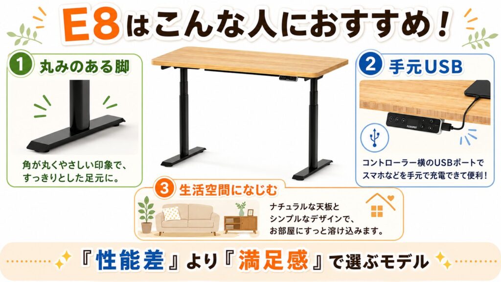 FlexiSpot E8がおすすめな人