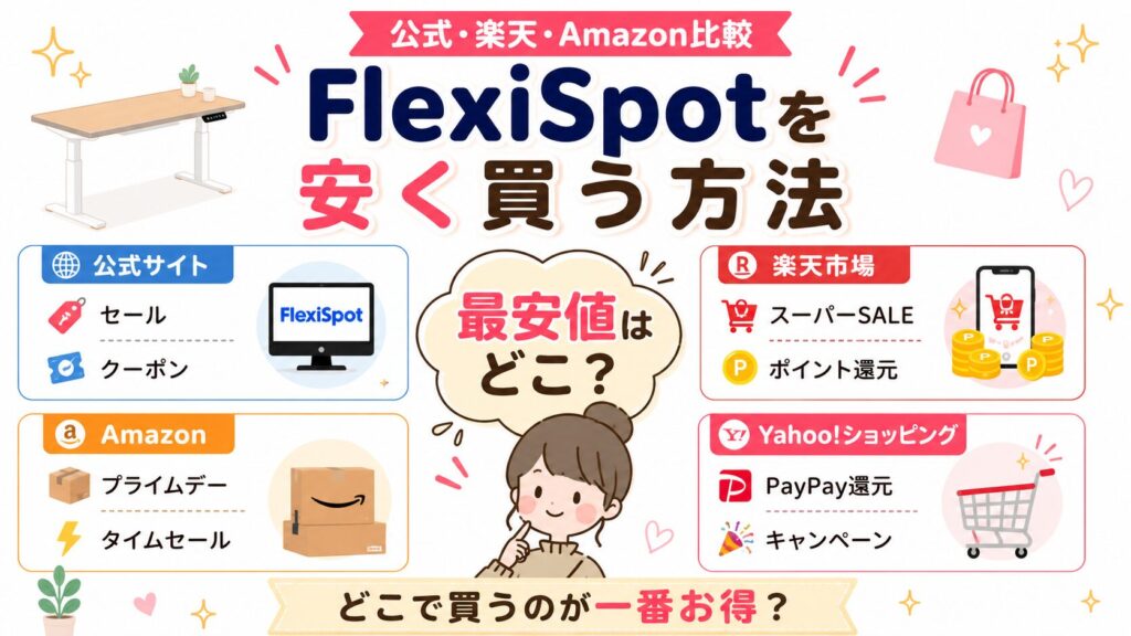 FlexiSpotを安く買う方法｜セール・クーポンで最安値をチェック
