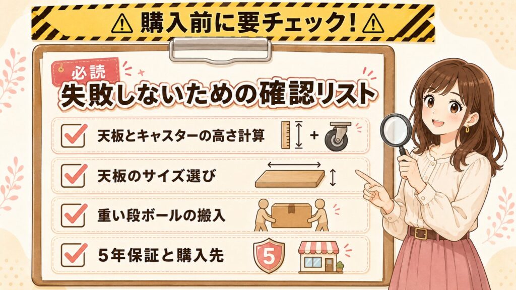 FlexiSpot購入前の4項目チェックリスト